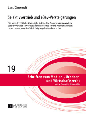 cover image of Selektivvertrieb und eBay-Versteigerungen